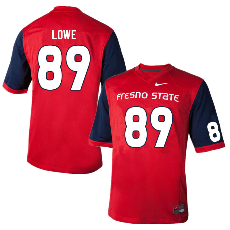 Men #89 Matt Lowe Fresno State Bulldogs College Football Jerseys Sale-Red